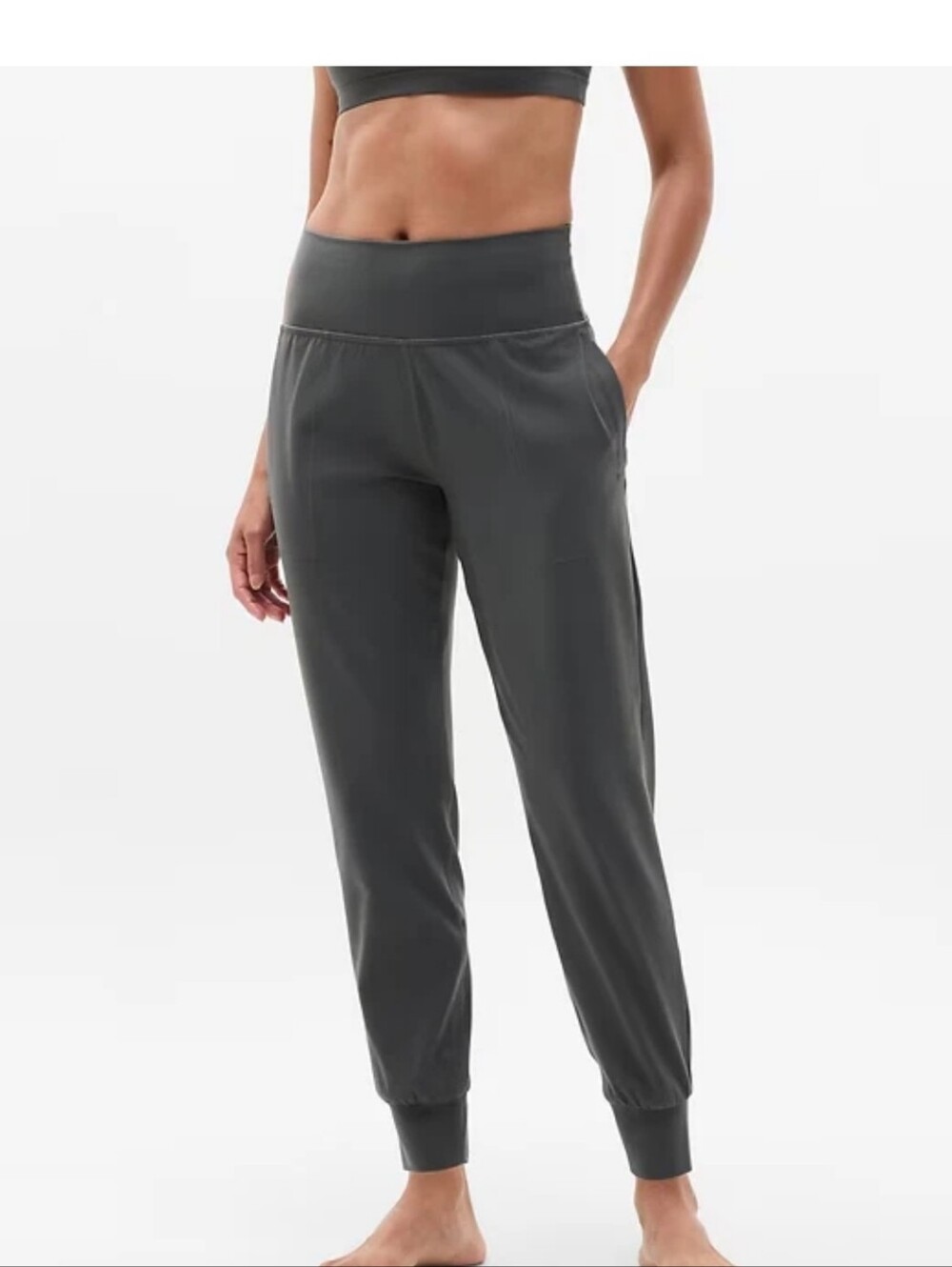 Athleta Gray Joggers, Medium, Pockets, 06/25,  Unisex,